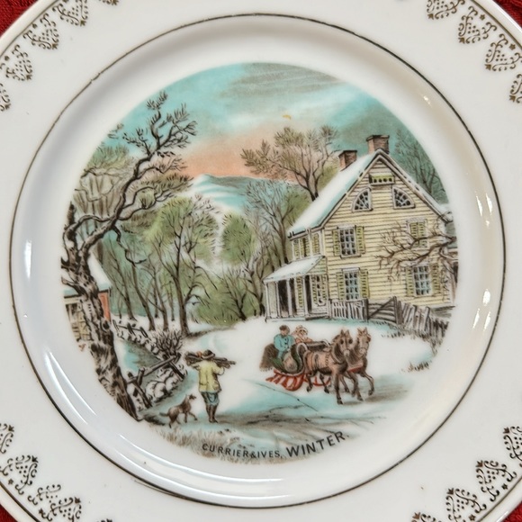 Currier and Ives vintage decorative plates - Picture 1 of 8